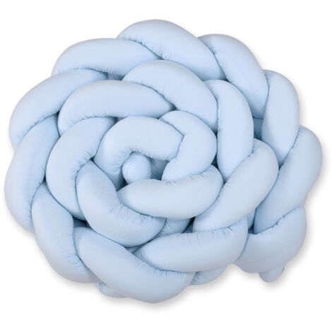Tour de lit tressé XXL - bleu
