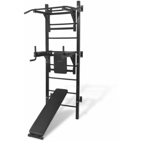 Tour de musculation murale multifonctions noire