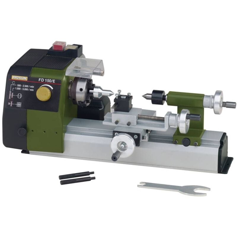 Proxxon - Tour à métaux - Entre-pointes 150mm. Dim. 360x150x150mm.