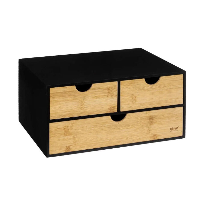 Tour de Rangement Bureau 'Bava' 31cm Noir