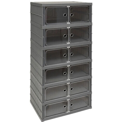 Tour de rangement pliable 6 étages plastique 5five