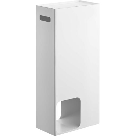 Tour de rangement pour papier toilette en acier – Longueur 23 cm – Hauteur 48 cm – Profondeur 12,5 cm – Livré monté – Yamazaki