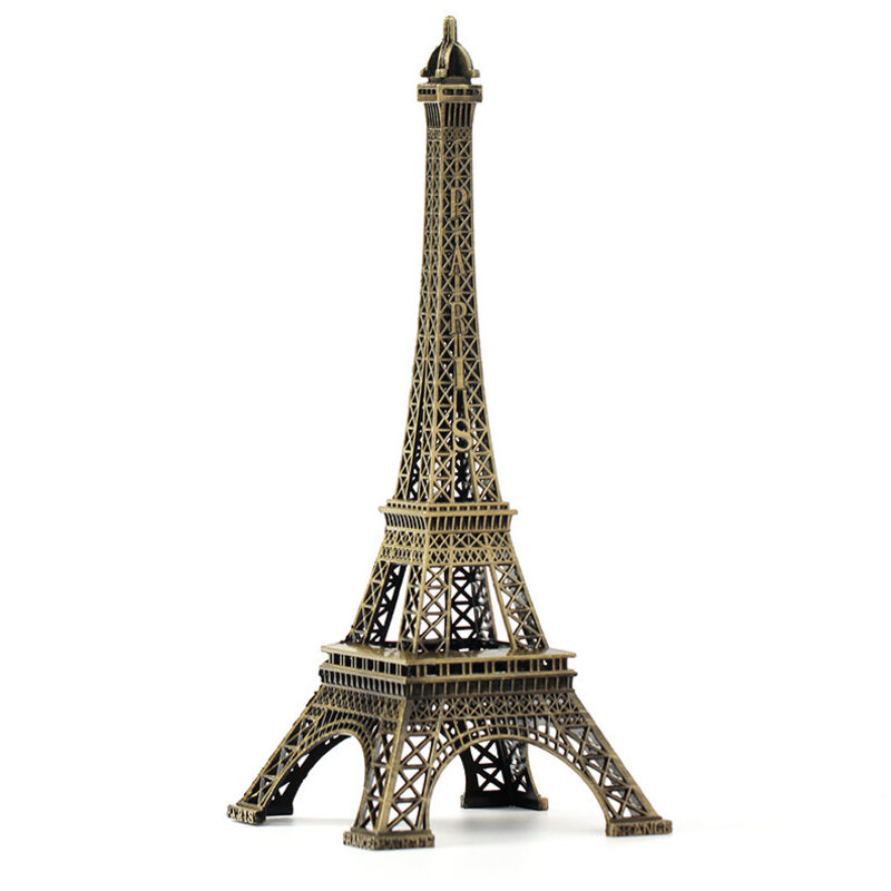 Tour Eiffel rétro européenne de Paris en métal en fer forgé modèle ornements de bureau