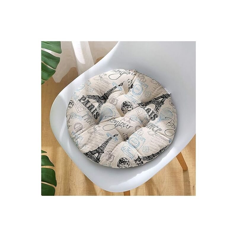 Linghhang - Tour Eiffel)Lot de 4 Coussin de Chaise pour Patio,40X40cm,Maison,Voiture,canapé,Bureau,Tatami décoration