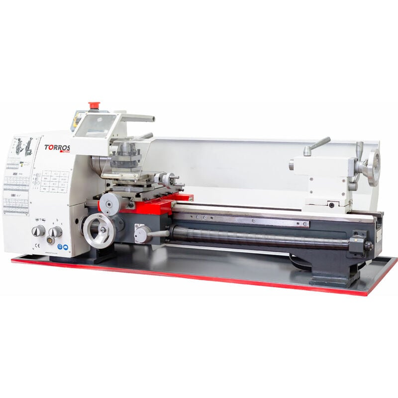 Torros - Tour à métaux d'établi hauteur des pointes 125 mm entre-pointes 550 mm alésage 26 mm 0,75 kW 230V 6 vitesses TR2550 230V