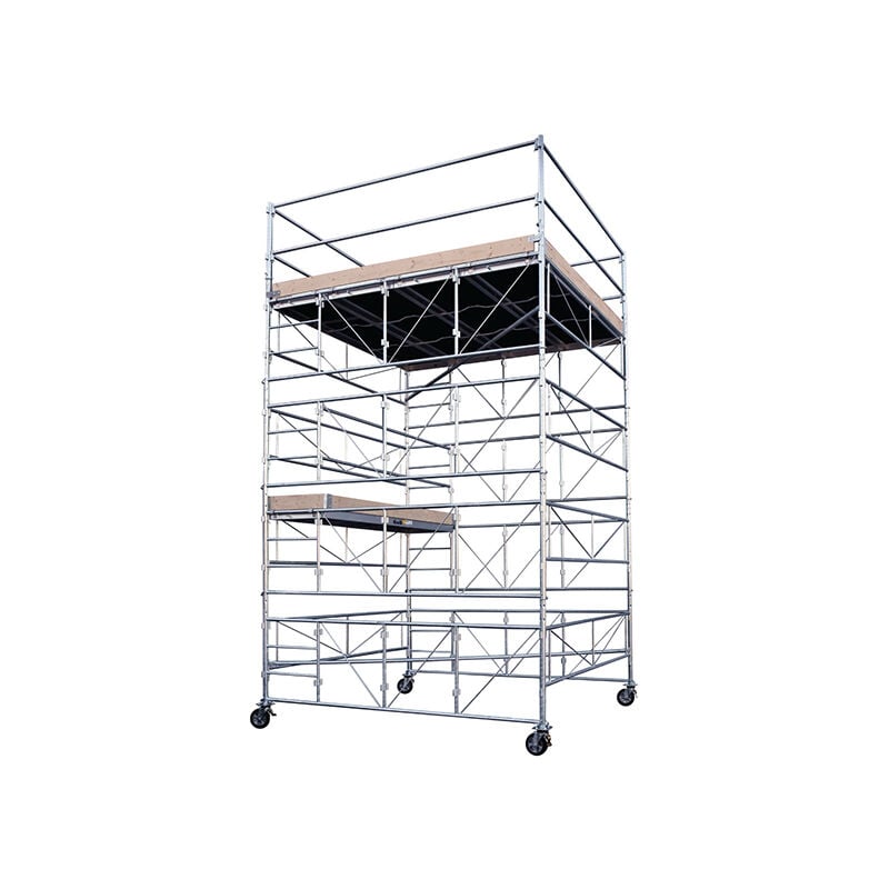 Tour roulante acier plateau 3.00x3.00m - Hauteur max. travail 6.50m - 8590040