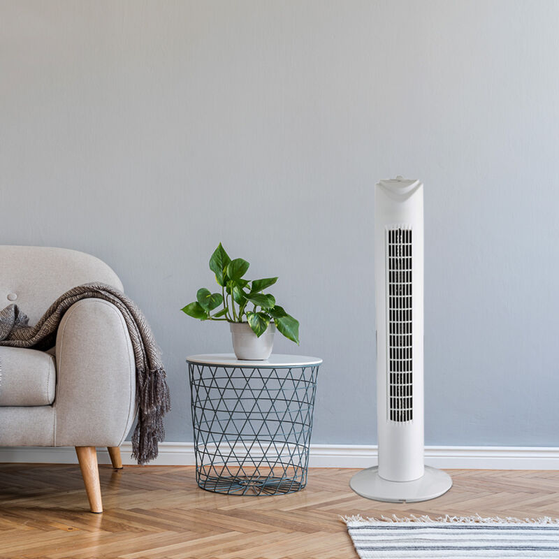 Tour ventilateur, blanc, hauteur 81 cm 0453 Tour ventilateur, blanc, hauteur 81 cm 0453