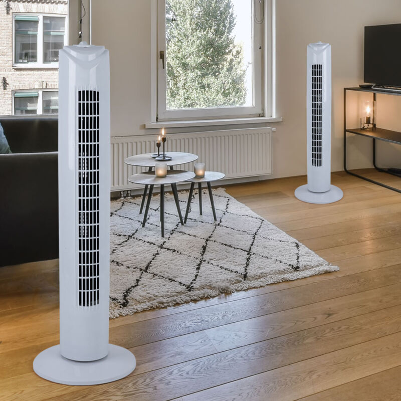 Tour ventilateur, blanc, hauteur 81 cm 0453 Tour ventilateur, blanc, hauteur 81 cm 0453