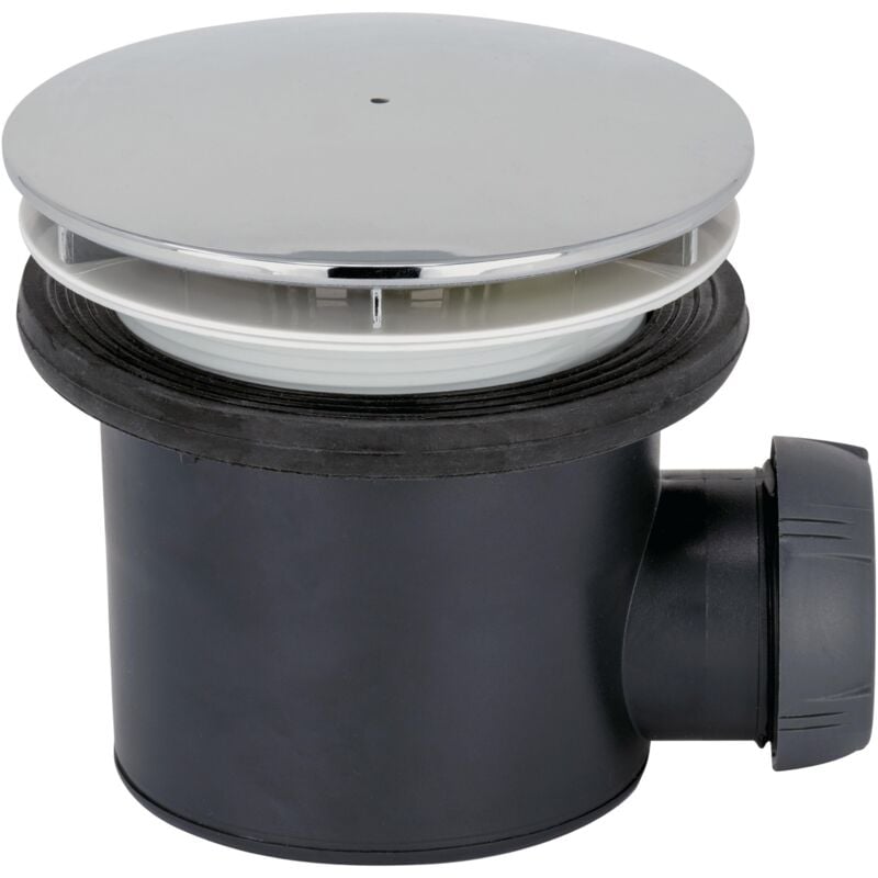 Wirquin - Bonde de douche Tourbillon D90 à sortie horizontale & dôme en abs chromé 30723744, gris