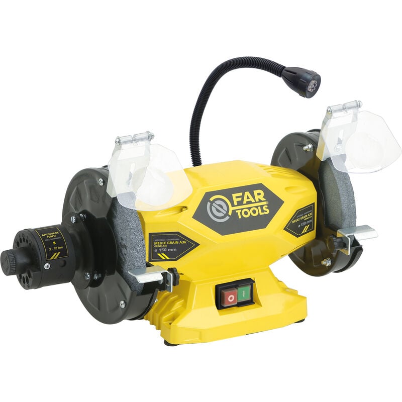 Fartools - Touret à meuler 400W 2xØ150mm affuteur de forets