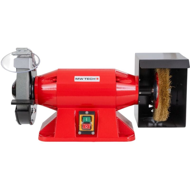 Mw Tools - Touret à meuler brosse dia. 200 mm 2950 rpm 900 w 230V arbre 32 mm y compris meule et brosse MW-Tech ME20W 230V