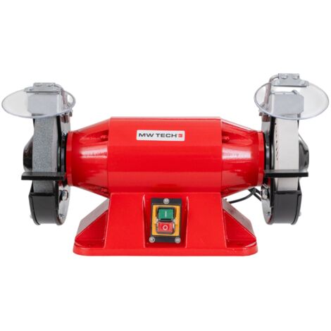 Touret à meuler dia. 200 mm 2950 rpm 900 W 230V arbre 32 mm y compris deux meules MW-Tech ME20 230V