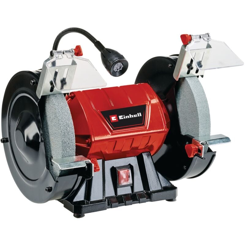 Einhell - Touret à meuler tc-bg 200 l (400W, lampe) Livré avec meule de dégrossissage et meule de ponçage fin K36/K60