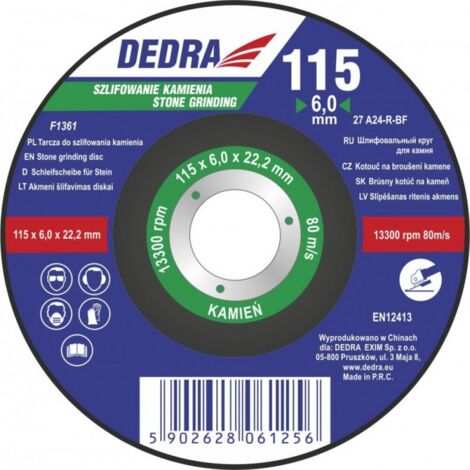 Touret de esmeril dedra f1362 electrocorindón 125 mm