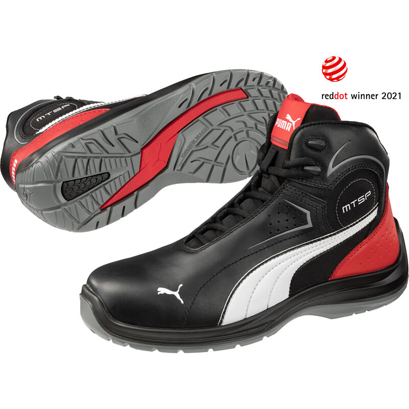 Chaussures montantes touring mid S3 puma - Noir / Rouge - 38 - Noir / Rouge
