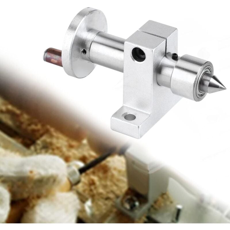 Ersandy - Tournant Centre Centre de rotation accessoire pour machine de tour mini roulement à billes avec 2 clés Travail bois menuiserie