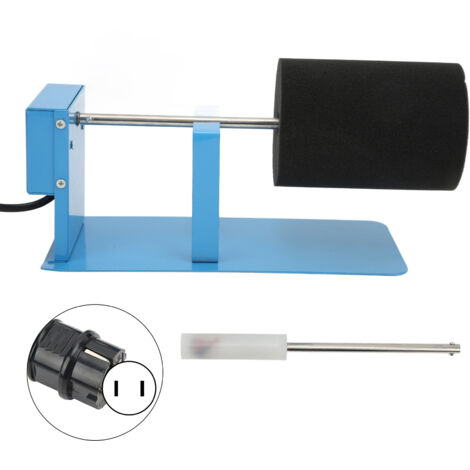 Tourne-tasse en mousse anti-dérapant réglable, silencieux et stable, alliage d'aluminium bleu pour coquetier DIY, éponge pour tasses, prise américaine 110V