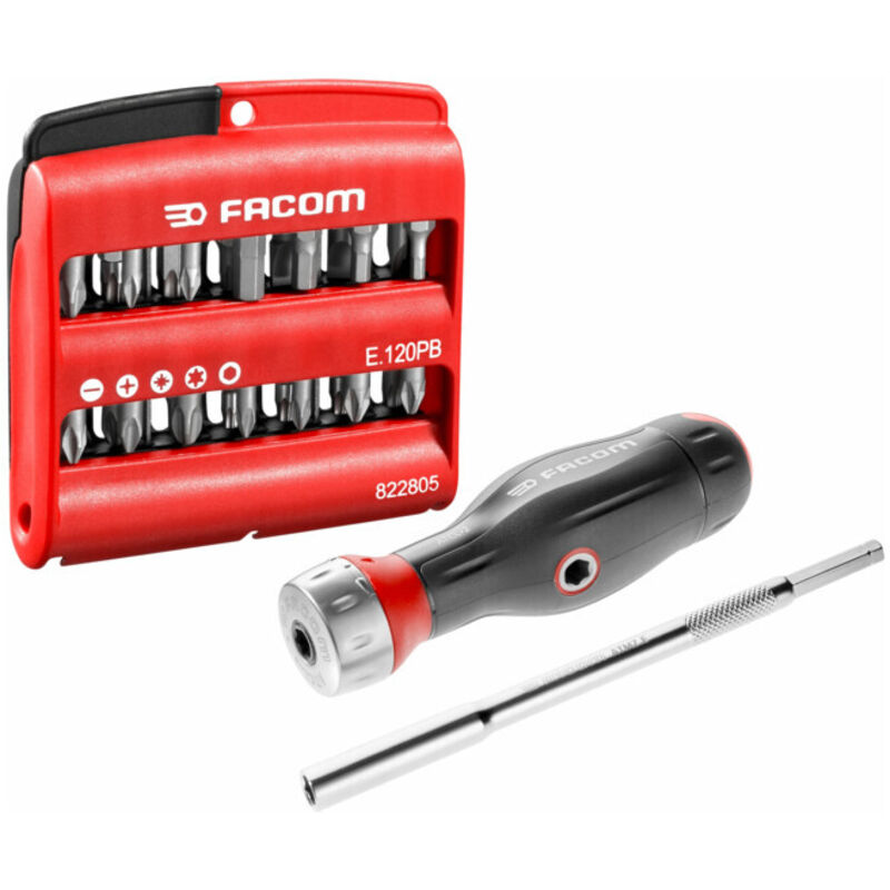 Tournevis 3 en 1 Facom Protwist + 10 embouts mixtes - vue 2
