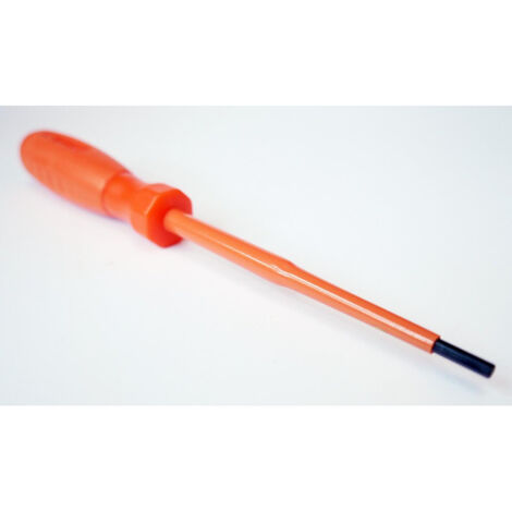 Tournevis 6 Pans 3x100mm isolé 1000V orange lame non-décolletée pour vis creuses DERANCOURT