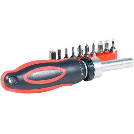Tournevis à cliquet abix ratchet screwdriver 10 embouts ergonomique