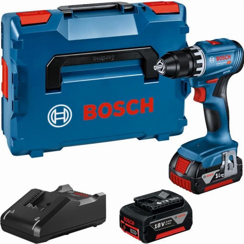 Perceuse-visseuse gsr 18V-45 Bosch avec 2 batteries 18V 3.0Ah - chargeur - l-boxx - 06019K3204