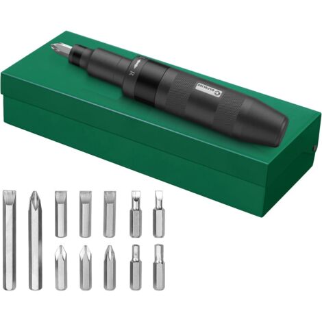 Tournevis à Frapper 13 pièces 1/2" Impact Driver Set d'embouts pour Coupes Hexagonales en Croix pour Usages Lourds-Noir