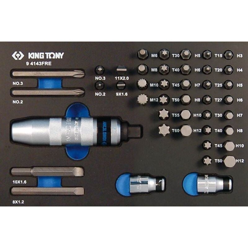 King Tony - Tournevis a frapper a choc 43 pieces insert de servante