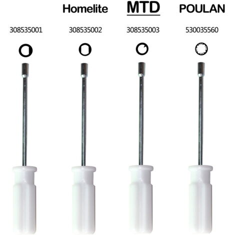 Tournevis à glissière pour carburateur 21 dents, D, triangle, plat – moteur essence