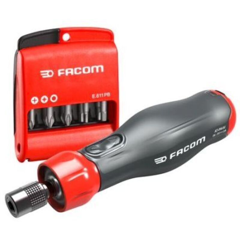 Tournevis assisté E PROTWIST avec 10 embouts PH PZ Torx Facom ATPA4V.J12APB