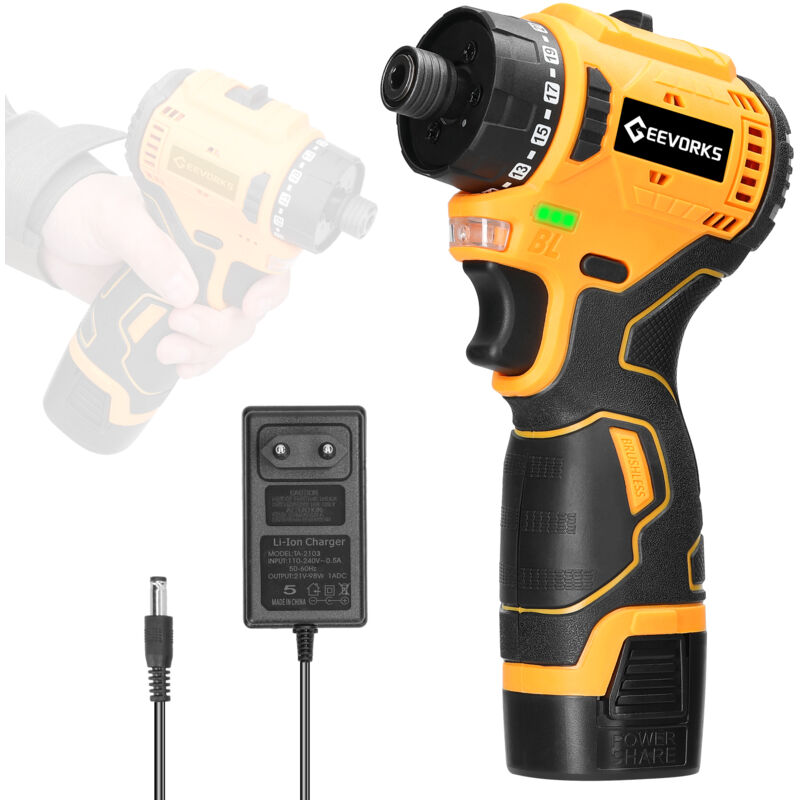 Lifcausal - Tournevis au lithium 18 v, couple de 55 Nm, kit d'outils de réparation multifonctionnel, tournevis électrique pour téléphones portables,