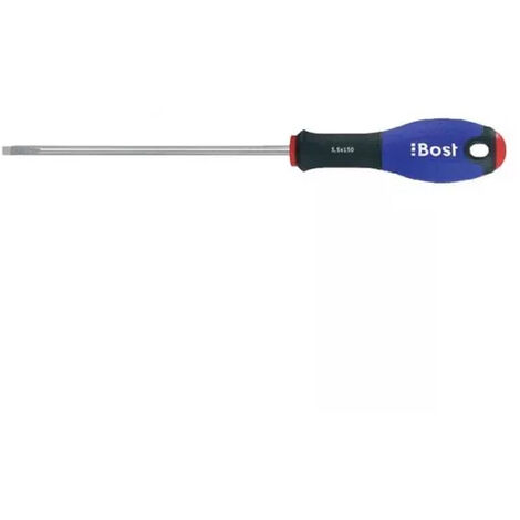 Tournevis cruciforme PZ2 125 mm – Lame chromée pour bois dur – Manche ergonomique tri-matière – 624560 – Bost