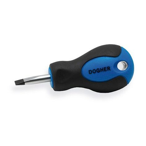 Tournevis CrV standard, extra court, mâchoire plate, 5,5x25 mm DOGHER 346-055-025