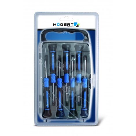 Tournevis de précision Hogert ht1s270 embouts magnétiques manche rotatif