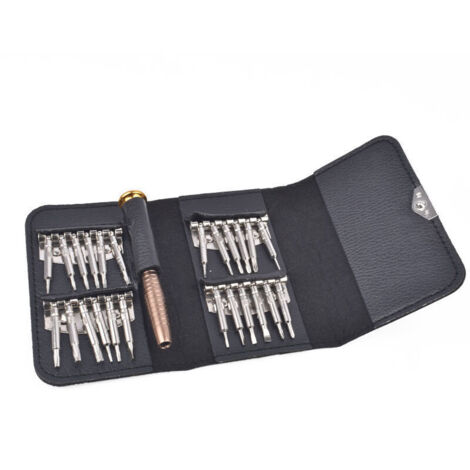 Tournevis de précision mini 25 pièces – kit complet pour réparation d’ordinateurs portables, montres et jouets électroniques