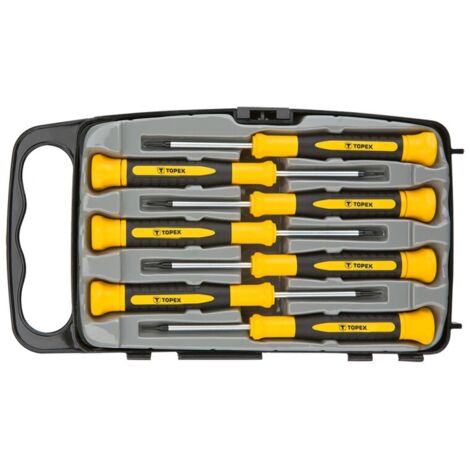 Tournevis de précision Topex 39d558 embouts magnétiques poignée ergonomique