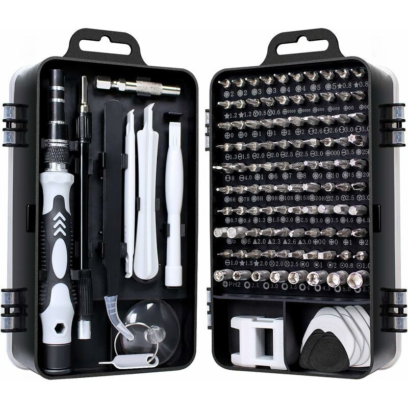 Ensembles d'outils 115 en 1 mini set tournevis precision kit tools petit boite tournevis torx informatique demontage pc portable pour