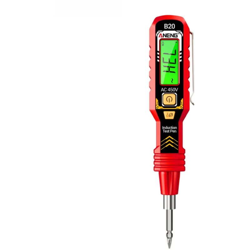 Tournevis double tête B20 avec reconnaissance intelligente, détection de tension CA 11 V 450 V, stylo testeur numérique à fente et croix à double