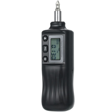 Tournevis dynamométrique numérique 1/4'' avec écran LCD, plage de couple réglable de 1,6 à 8 N.m, embouts inclus, affichage des données en temps réel, préréglé et de crête.