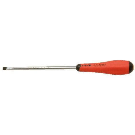 Tournevis électricien plat avec manche bimatière 6,5 x 1,2 x 200 mm - MOB