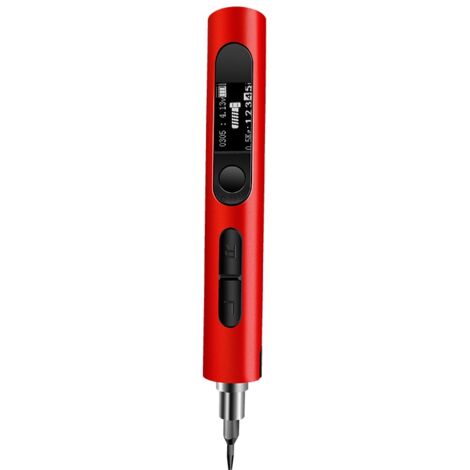 Tournevis électrique de précision, 0305A rouge, 5 vitesses réglables, écran ultra-clair, corps en alliage d'aluminium, convient aux ordinateurs portables, lunettes, montres