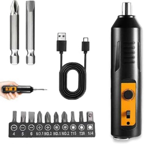 Tournevis électrique, kit d'outils de réparation automatique pour la maison avec lumière LED, BSet 2