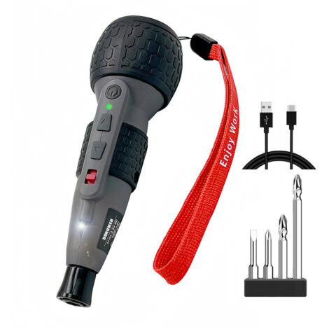 Tournevis électrique miniature rechargeable 2 en 1, clé dynamométrique précise pour bricolage électronique et assemblage délicat à la maison