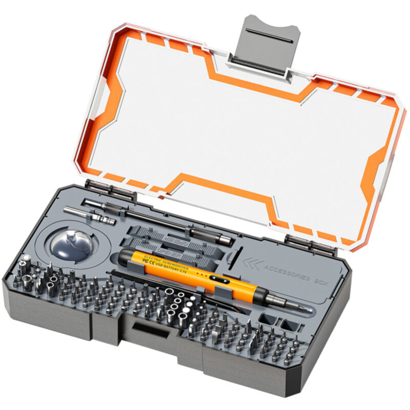 Cacciavite elettrico multifunzione ricaricabile Type-C, 100 punte di precisione, kit di riparazione per telefono, computer, fotocamera, orologio