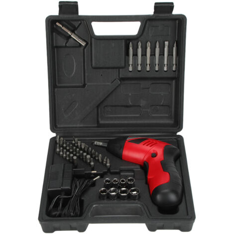 Tournevis électrique sans fil rechargeable portable, kit d'outils avec foret et embouts, prise EU 220‑240V