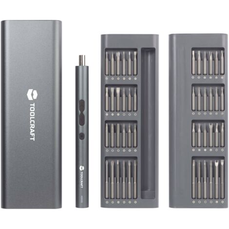 Tournevis électrique TOOLCRAFT TO-9610278 3.7 V 350 mAh lithium + câble de charge, + boite de rangement