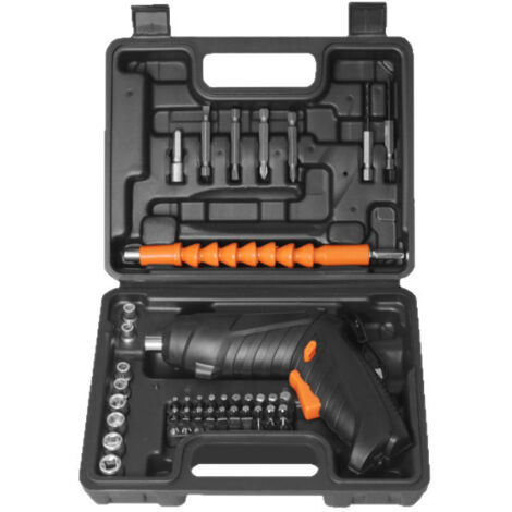 Tournevis électrique, tournevis sans fil rechargeable, kit perceuse-visseuse électrique, pistolet de vissage avec réglage du couple, poignée à 2 positions avec éclairage LED