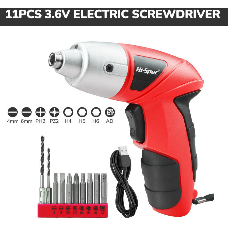 USB Rechargeable Electric Screwdriver – 11-Piece Compact Portable Set for Home Repairs and DIY