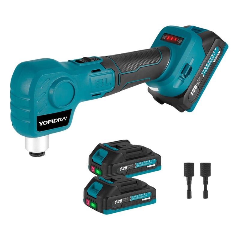 Tournevis électrique,Rotation avant 2 vitesses + cloueuse à rotation inverse,avec deux battery