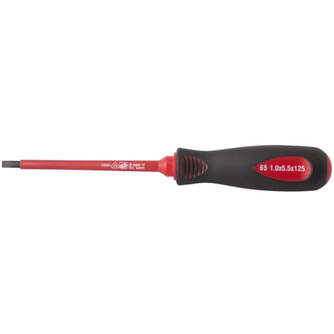 Tournevis fente 5.5x125mm isolé 1000V IEC 60900 - OE 0717 - CLAS Equipements
