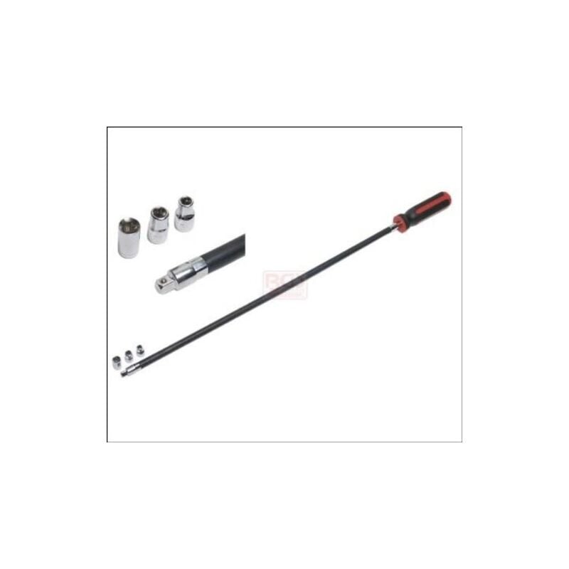 7824 tournevis flexible long 500MM carre 1/4 plus douilles - Bgs Technic